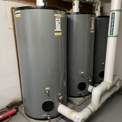 Three water tanks installed by Mountain Hydronics